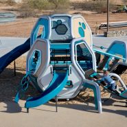 Structure pour aire de jeux IP - Urbadis - Résistance à la tension 3.866,88 kg/cm² - arcs en acier galvanisé et câbles renforcés_1