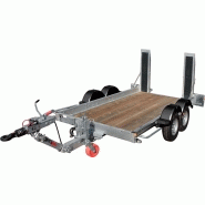 Remorque porte-engins 3.5t - 6.36m - 2 essieux - châssis galvanisé et rampes réglables_1