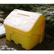 Coffre à sel ou sable 400L en polyéthylène traité anti UV - Stockage intérieur/extérieur - Couvercle ouvrant 180°_1