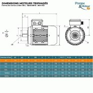 Moteur électrique Triphasé 230/400v 1.1 Kw 3000 Tr/min - Mh380g2b14 Alu Bride B14 - Bobinage Cuivre_1