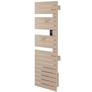 Sèche-serviettes connecté Nefertiti mât à gauche 500W beige - Atlantic - 850026_1