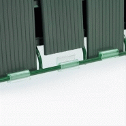 Kit lamelles occultantes rigides en PVC - H. 190 x L. 250 cm - Vert RAL 6005 - DIRICKX_1