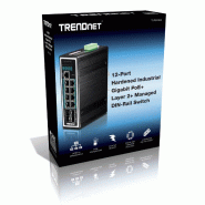 TRENDnet TI-PG1284i Switch Rail DIN géré PoE+ Gigabit industriel à 12 ports_1