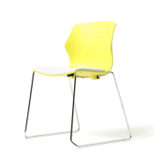 Chaise empilable - monocoque en polypropylène - 5 couleurs - piètement luge ou 4 pieds avec options_1