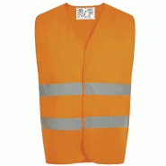 Lot de 10 - 20 - 50 - 100 gilets de sécurité jaune fluo ou orange fluo_1