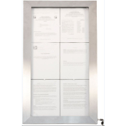 Porte-menus lumineux LED - Pied étanche en inox brossé_1