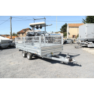 Remorque benne hydraulique LIDER 39614 PE - plateau 4 mètres - pompe électrique autonome_1