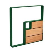 Appui vélos tout acier - Kub 306496 - Hauteur 750 mm, Largeur 80 mm, Longueur 750 mm_1