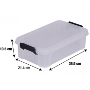 Boîte en plastique Iris transparente - l.21.4 x P.36.5 x H.10.5 cm - superposable et multiusage_1