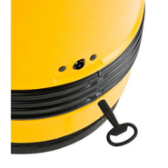 Corbeille synthétique résistante aux UV - DRACO - 90L avec liner en métal et fixation au sol_1