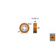 Galet de roulement en caoutchouc Feeder Grip 758 breveté - Diamètre 80x28mm/50_1