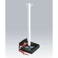 Poteau de signalisation - Direct Signalétique - PVC sur socle 6 kg avec chaîne 2,5 m pour balisage intérieur ou extérieur_1