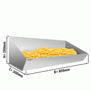 Bac à frites en acier inoxydable - 800 x 300 mm_1