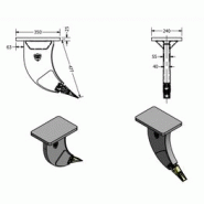 Dents de déroctage et de rippers - Fabrication en métal HB400 - Renforcées - 4 à 6 tonnes_1