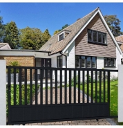 Portail coulissant aluminium LYON - gris anthracite RAL 7016 - portlyoncoul350160g_1