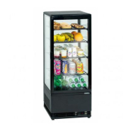 Vitrine réfrigérée positive froid ventilé, dégivrage automatique pour chr, traiteurs, boulangeries et pâtisseries - cvr98 blanc/noir casselin_1