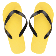 Tongs publicitaires personnalisables - semelles en PE et brides en PVC - couleur noire_1