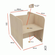 Bureau de call center version double 2 personnes Call. - 2 places, Acacia clair_1