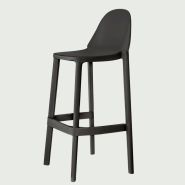 Tabouret haut - modèle Piu - fabrication italienne en technopolymère recyclé - usage intérieur/extérieur - empilable_1