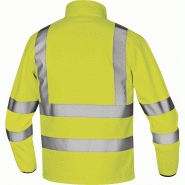 Veste réfléchissante - Haute visibilité Classe 3 - Softshell 3 couches - Fermeture zip anti-froid - 4 poches_1
