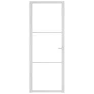 Vidaxl porte intérieure 76x201,5 cm blanc verre esg et aluminium 350568_1
