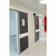 Porte étanche adaptée aux environnements hospitaliers