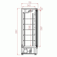 Vitrine réfrigérée 4 portes en verre JDE-2025R - 2025 L - COMBISTEEL-7455.2210_1