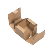 Boîte d'expédition simple cannelure brune 12x10x8cm - par 20 - kraft brun - fabrication française_1