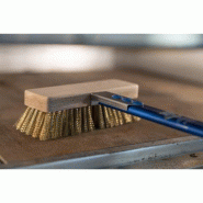 Brosse en laiton avec racloir pour four à pizza électrique faible hauteur | GI.METAL_1