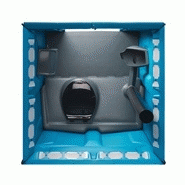 Bungalow de chantier / monobloc / sanitaire / aménagé / ossature en plastique / parois en plastique / 1.21 x 1.11 x 2.23 m_1