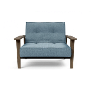 Innovation Living - Fauteuil design Splitback Frej Mixed Dance Light Blue convertible lit 90x115 cm avec accoudoirs en chêne fumé_1