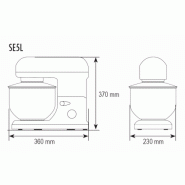 Batteur mélangeur SE5L - 5L, 800W, 80-600 r.p.m, disponible en 4 couleurs_1