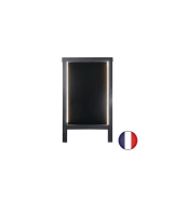 Chevalet stop trottoir en bois avec éclairage LED et batterie 9 800 mAh - Dimensions 127 x 75 cm - LSTF38AN-LED-BA98_1