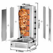 Grill Döner kebab gaz 5 brûleurs max 80 kg avec tôle de protection - moteur en bas_1