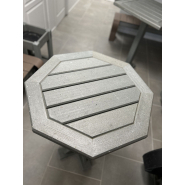 Mange debout 4 places octogonal - 100% recyclé - Polyal 153x153x110 cm - MGD4O_1