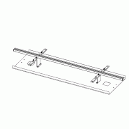 Rail pour bureau bench avec goulotte - Officity - 140, Anthracite_1