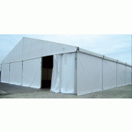 Tente de stockage fermée - structure fixe en aluminium - couverture unie - ancrage au sol avec platine - dimensions 20x25x4 m_1
