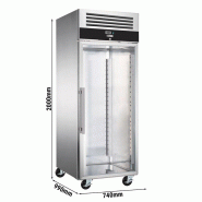 Armoire pâtissière réfrigérée négative vitrée Inox - EN 600x800 - 612 L | GGM Gastro - BTKG800GND_1