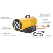 Blp 17 M - Générateur d'air chaud à gaz Master - 10 à 16 kW - Allumage manuel et sécurité thermique_1