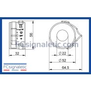 Commodo bloc interrupteur pour moto INT/COM SIRENA 90310_1