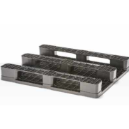 Palette plastique medium IPPAL uni mix 10A12 HR3R PA - Ref PA-ME-0179 - 1000x1200 mm - Ajourée avec rebords_1