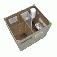 Bungalow de chantier / monobloc / sanitaire / isolé / 2.985 x 2.435 x 2.591 m Bungalow de chantier / monobloc / sanitaire / isolé / 2.985 x 2.435 x 2.591 m
