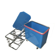 Chariot à fond remontant en polyéthylène - léger, indéformable et adapté au transport du linge - Andromède_1