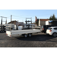 Remorque plateau 2 essieux Humbaur HN 255121 - roues surbaissées, ridelles alu, 5100x2100 mm_1