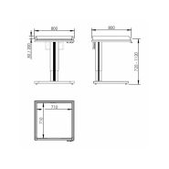 Table à langer pour handicapé - Granberg - électrique - hauteur variable - 80x80 cm - 333-080-012_1