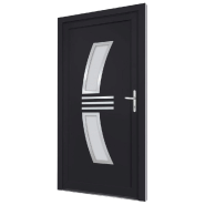 Vidaxl porte d'entrée anthracite 108x200 cm pvc 3187939_1