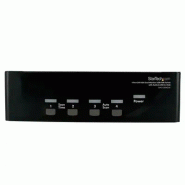 Commutateur KVM USB et double écran DVI / VGA à  4 ports avec audio et hub USB 2.0_1