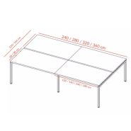 Idea - Bureau open space pour 6 personnes - Kollori - solide et économique, avec options de câblage et cloison_1
