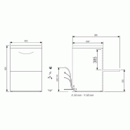 Lave-vaisselle avec adoucisseur Commutable en 230V Panier 500x500mm 5400W Gamme NIAGARA Elettrobar Furnotel_1