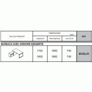 Bureau individuel Ogi Q avec crédence - MDD - Anthracite_1